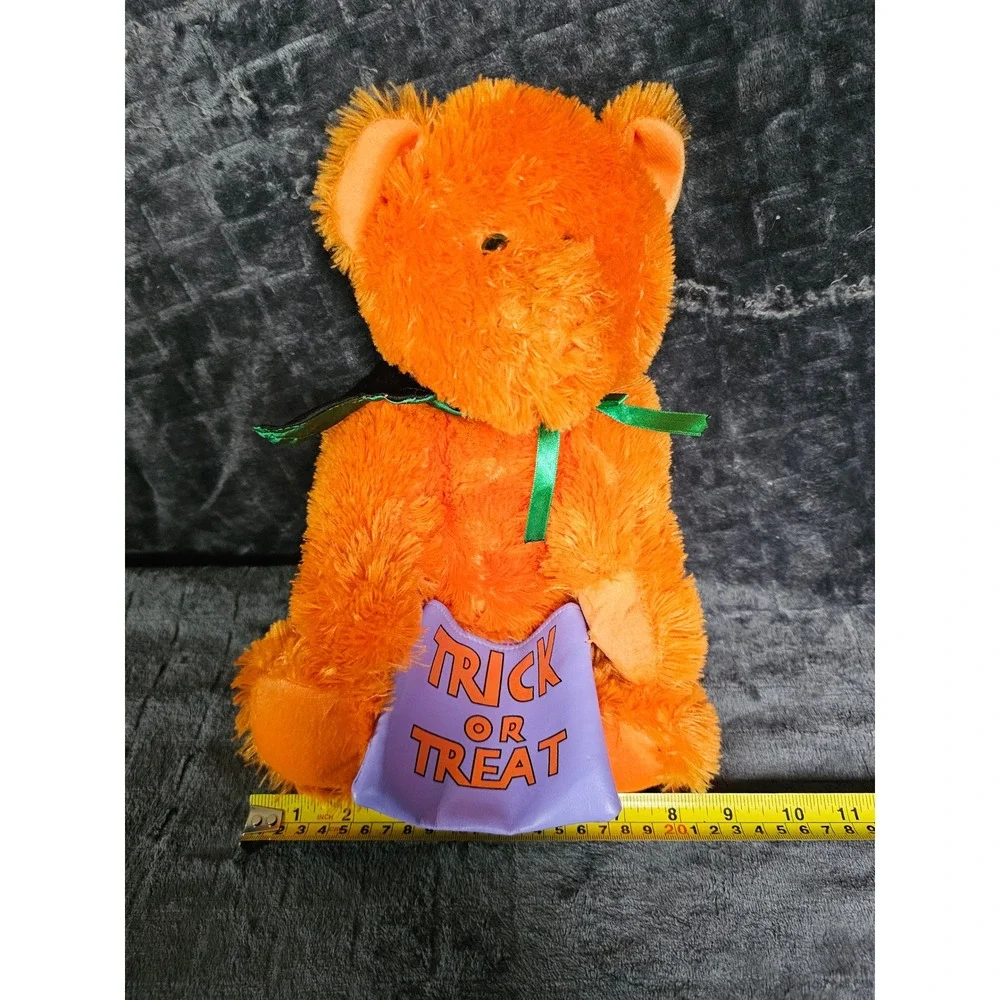 Good Stuff Halloween Orange Teddy Bear‎ with Trick or Treat Bag & Cape 12